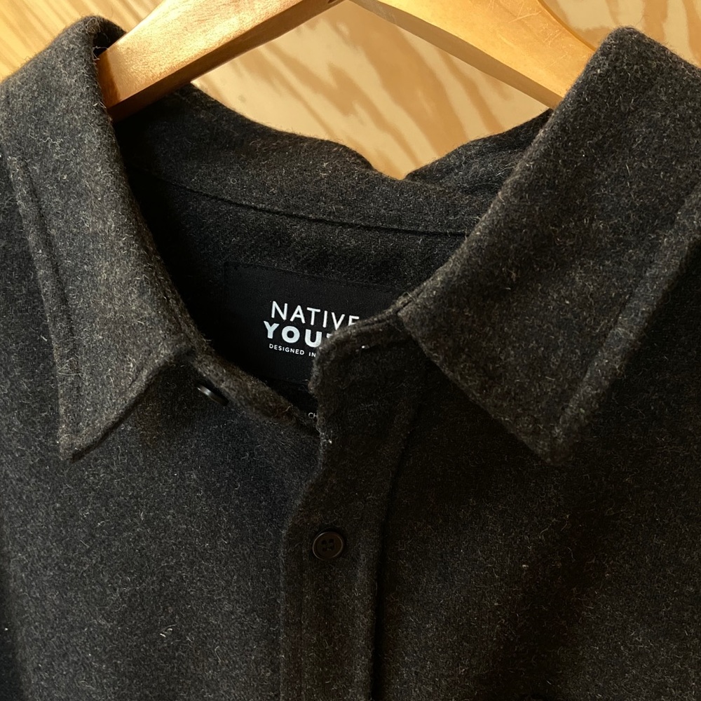 NATIVE YOUTH LONG-SLEVE WOOL SHIRT | XL